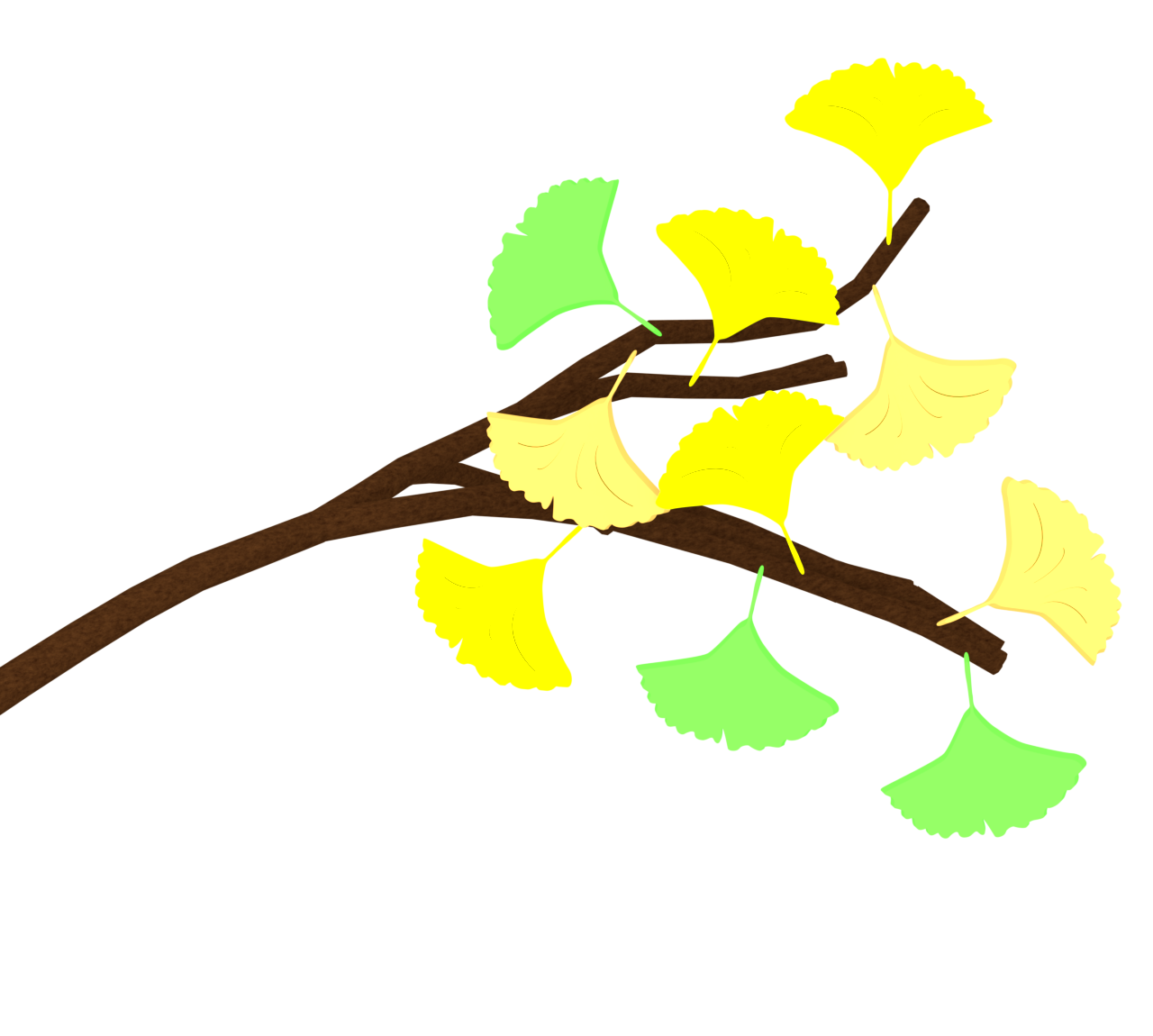 かわいいイチョウのイラスト