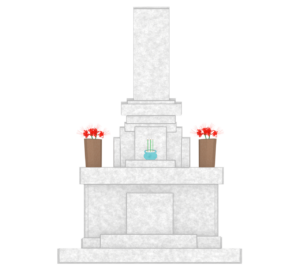 かわいいお墓のイラスト