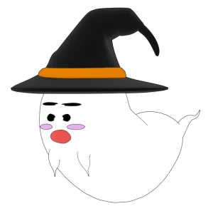 ハロウィンの可愛いオバケのイラスト