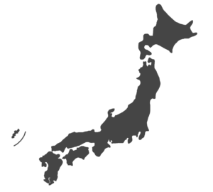 かわいい手書きの日本地図のイラスト