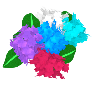 かわいい紫陽花のイラスト