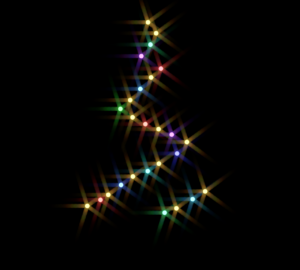 かわいいイルミネーションのイラスト