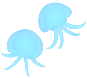 かわいいクラゲのイラスト