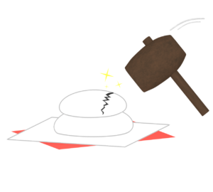 かわいい鏡開きのイラスト