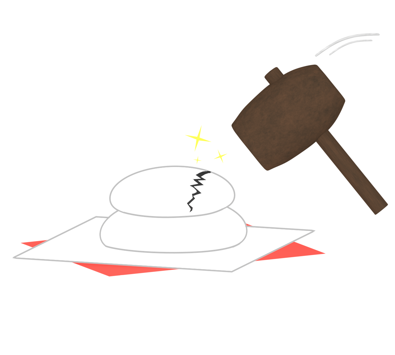 かわいい鏡開きのイラスト