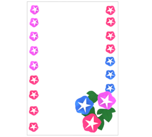 かわいい朝顔のフレーム