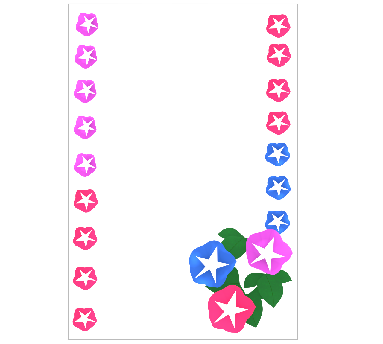 かわいい朝顔のフレーム