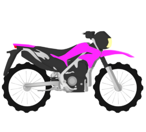 かわいいオフロードバイクのイラスト