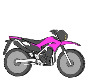 かわいいオフロードバイクのイラスト