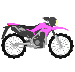 かわいいオフロードバイクのイラスト