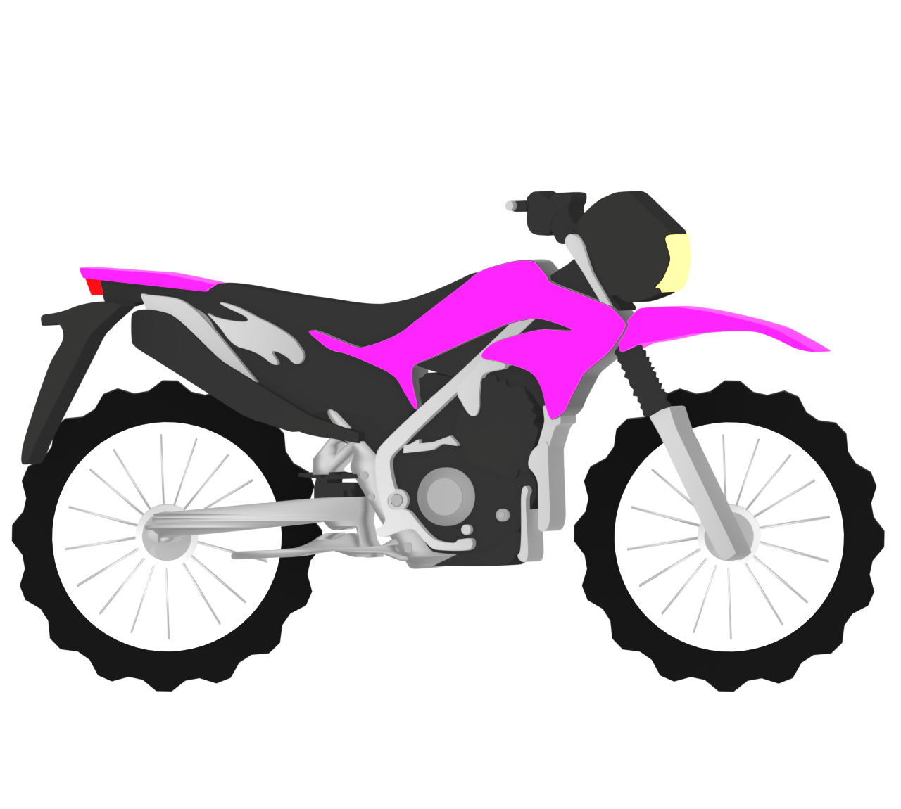 かわいいオフロードバイクのイラスト