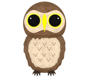かわいいフクロウのイラスト