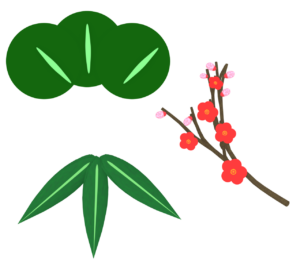 かわいい松竹梅のイラスト