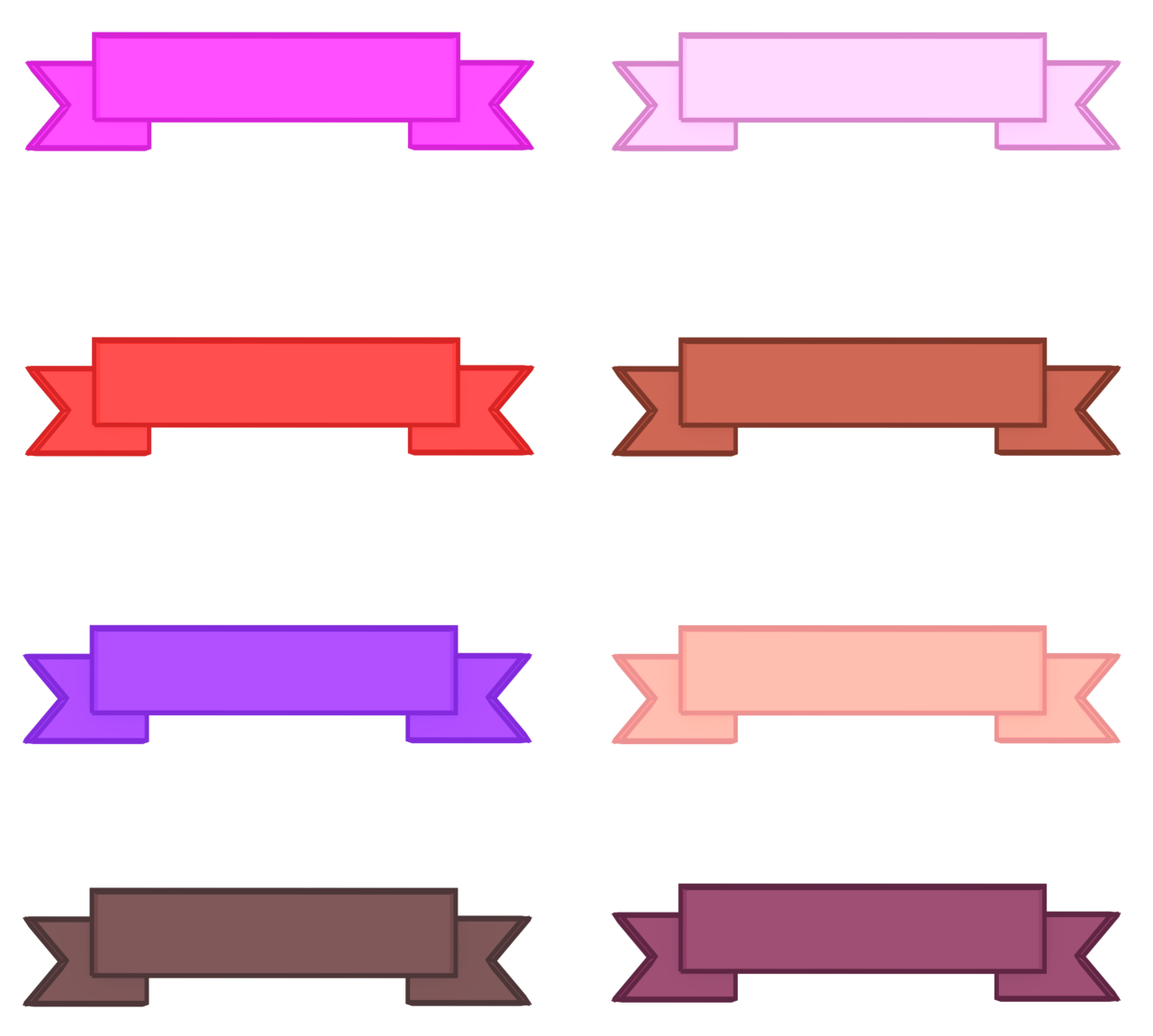 赤色のリボンのイラスト