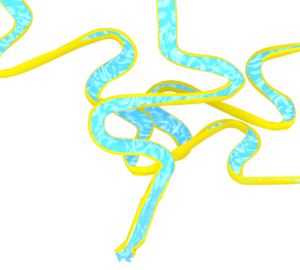 かわいいプールのスライダーのイラスト