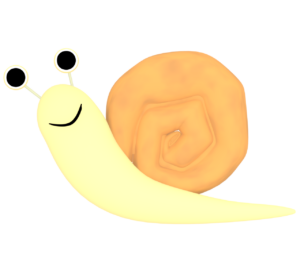 かわいいカタツムリのイラスト