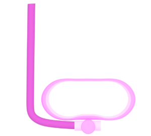 可愛いシュノーケルのイラスト