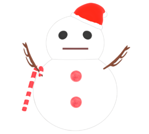 かわいい雪だるまのイラスト