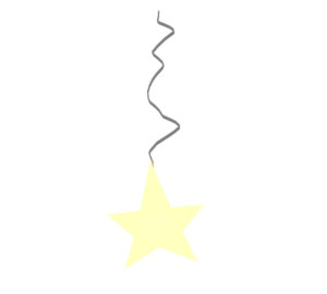 かわいい星の光のイラスト