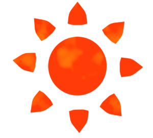かわいい太陽のイラスト