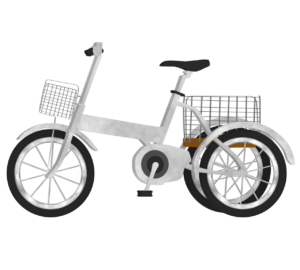 かわいい荷台付き三輪車のイラスト