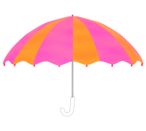 かわいい傘のイラスト