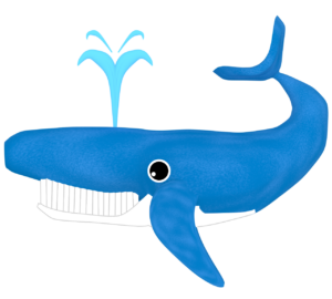 かわいいクジラのイラスト