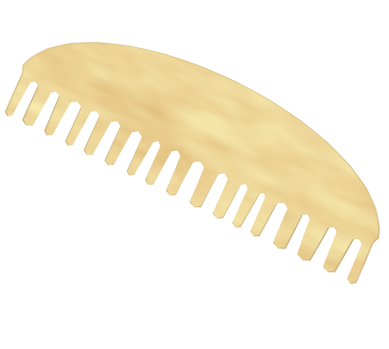 かわいい木製のクシのイラスト