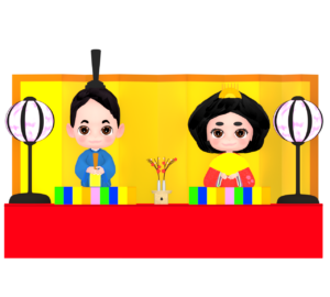 お内裏様とお雛様のイラスト