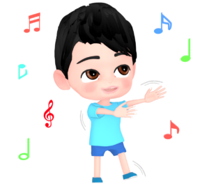 ダンスをする踊る男の子のイラスト