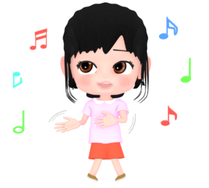 ダンスをする女の子のイラスト