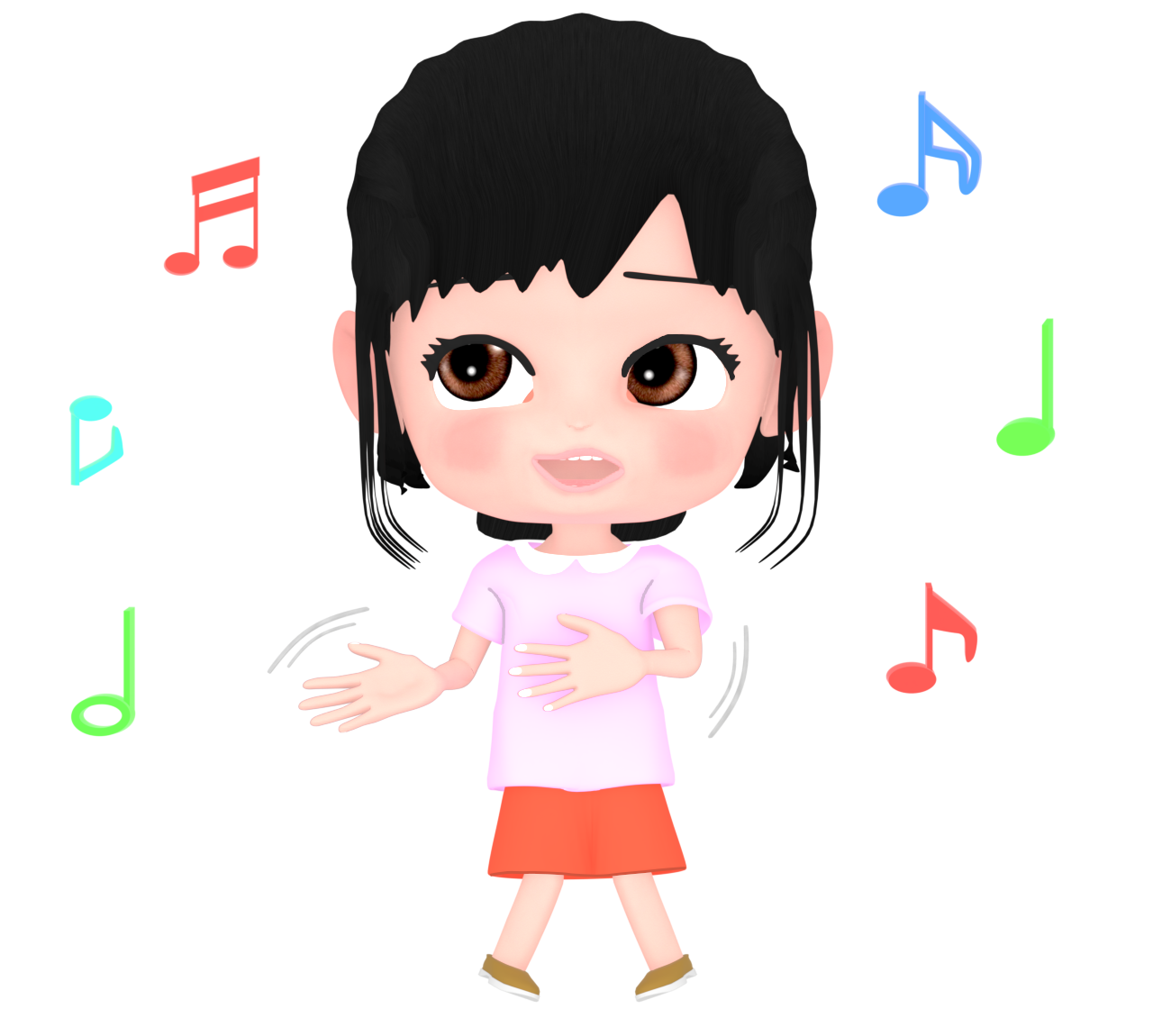 ダンスをする女の子のイラスト