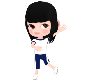体育授業でダンスを踊る女子生徒のイラスト