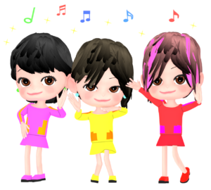 踊るアイドルのイラスト