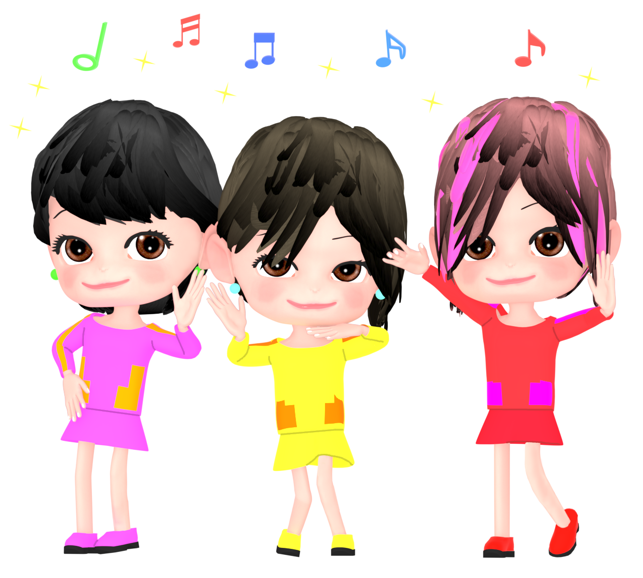 踊るアイドルのイラスト