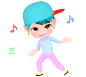 踊るヒップホップダンスの女の子のイラスト