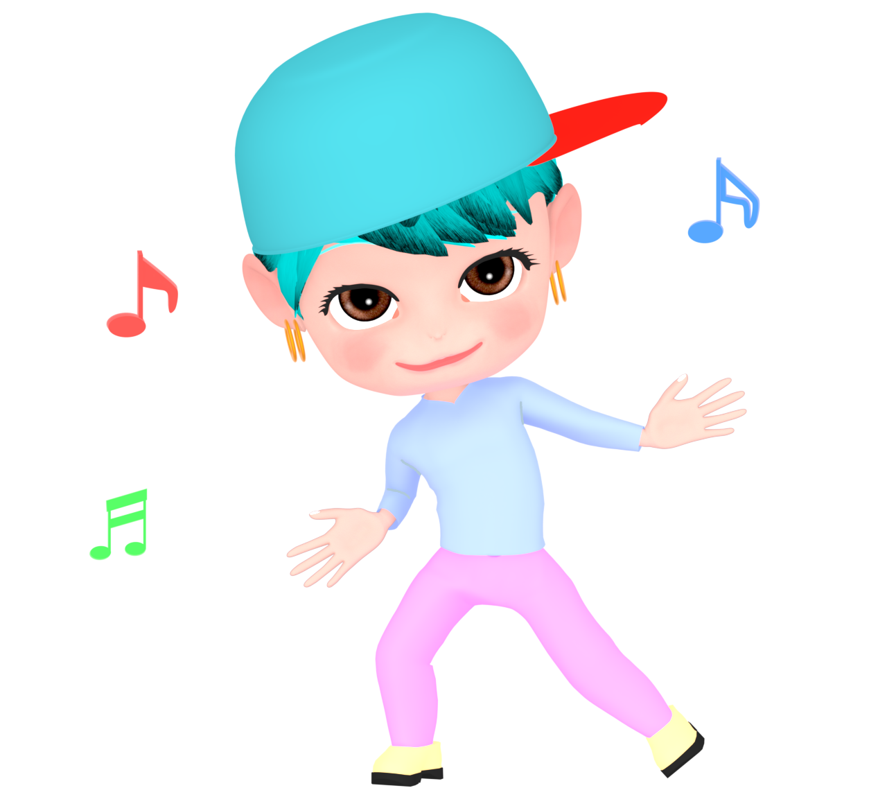 踊るヒップホップダンスの女の子のイラスト 11 踊るヒップホップダンスの女の子のイラスト
