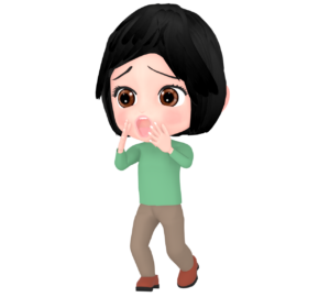 危険を知らせる女性のイラスト