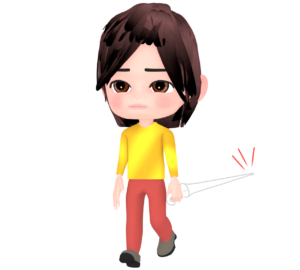 危険な傘の持ち方のイラスト