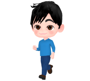 ダッシュをする男性のイラスト