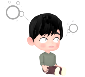 放心状態の男性のイラスト