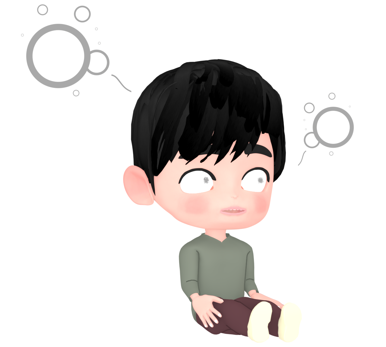 放心状態の男性のイラスト