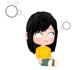 ボーっと放心状態の女性のイラスト