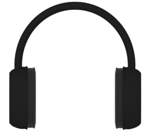 重低音を楽しむヘッドフォンのイラスト