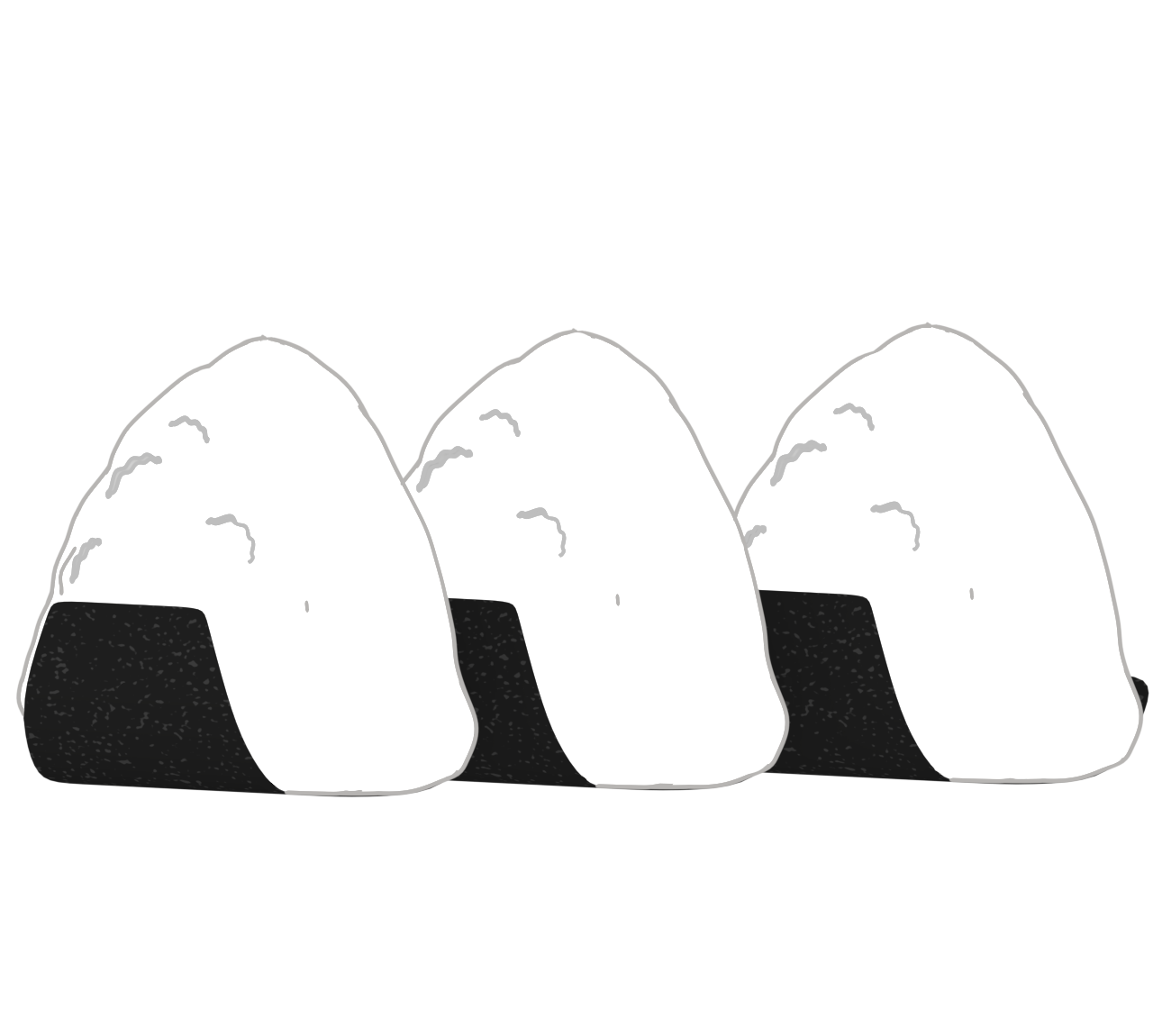 美味しいおむすびのイラスト