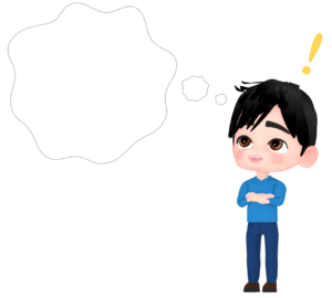 妄想で閃く男性のイラスト