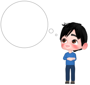 妄想で閃く男性のイラスト