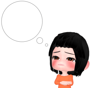 妄想をしながら腕を組む女性のイラスト
