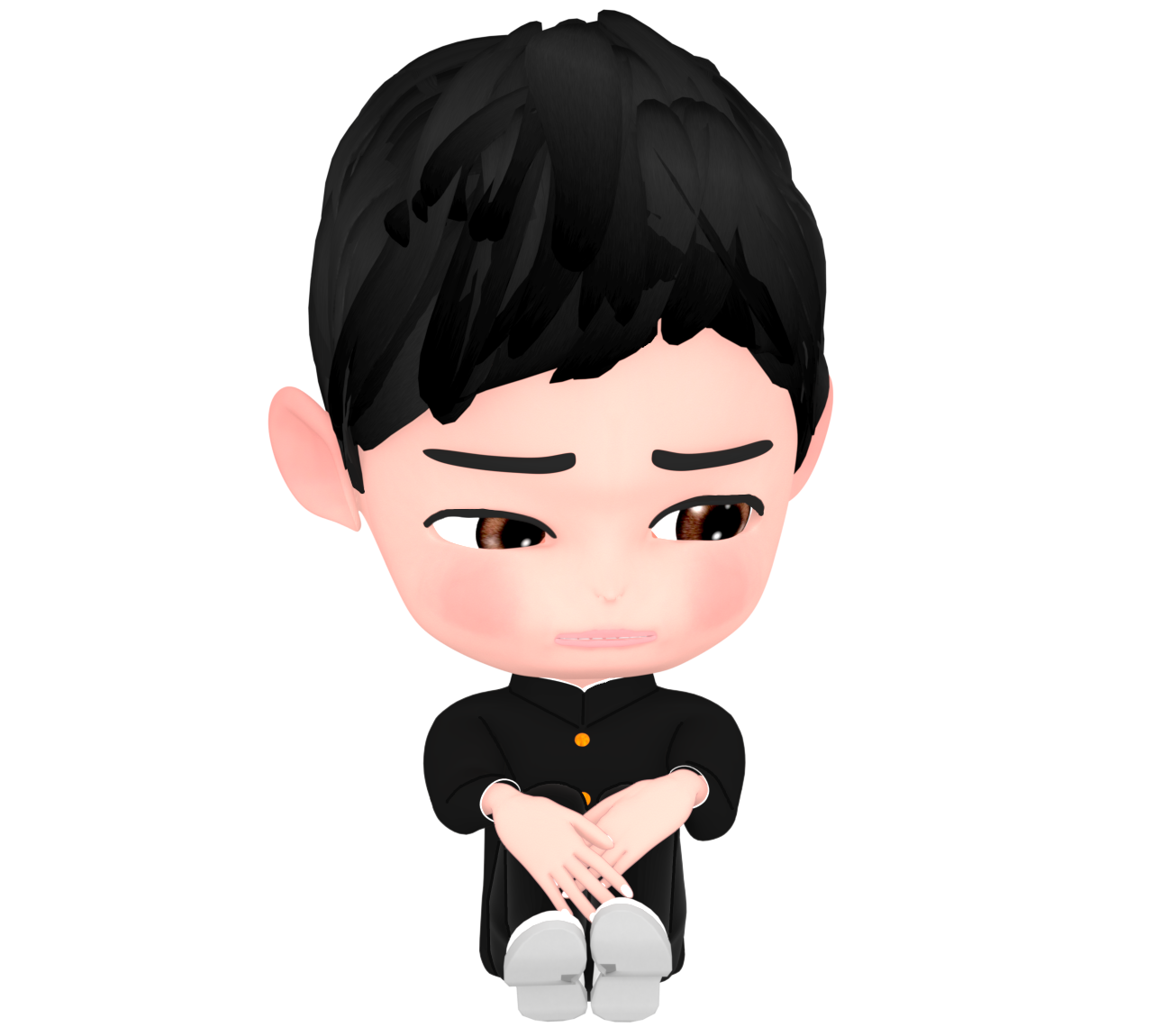 落ち込む男子生徒のイラスト
