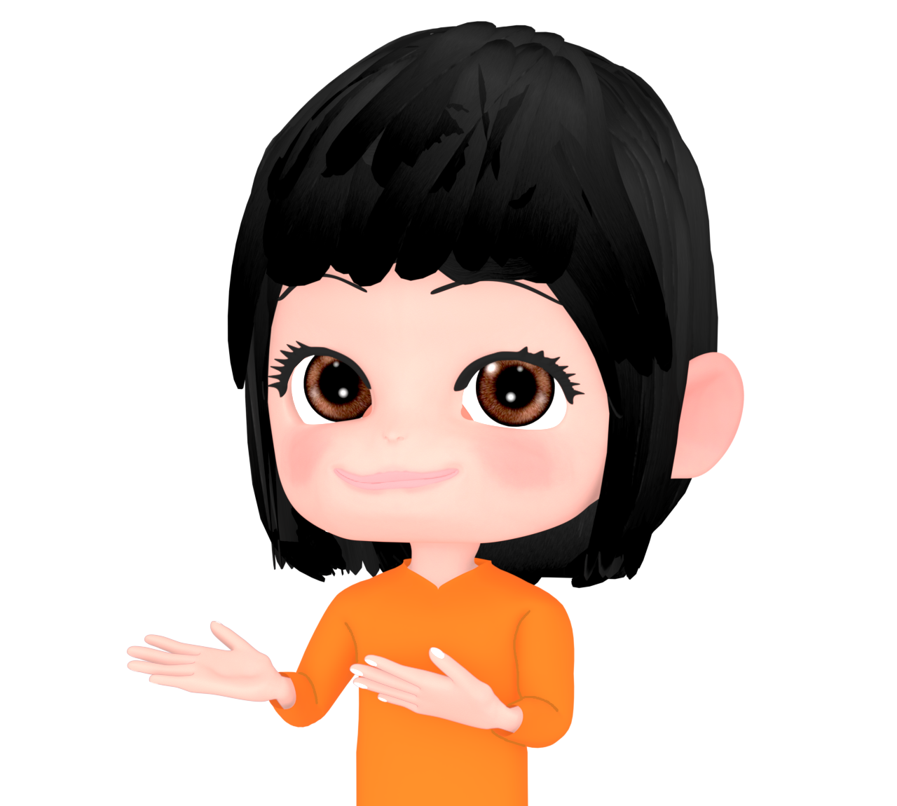 お勧めをする女性のイラスト